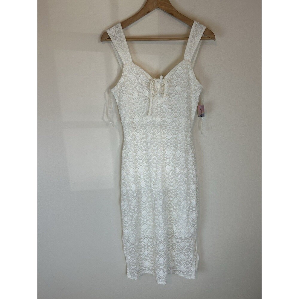 Women’s Crochet Dress White Bridal Lace Bodycon Wedding Large Boho Western